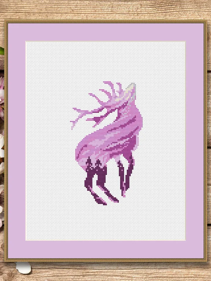 Deer Cross Stitch Pattern, Animal Cross Stitch, Embroidery Deer, Watercolor Deer Silhouette Cross Stitch, Modern Cross Stitch #anm024