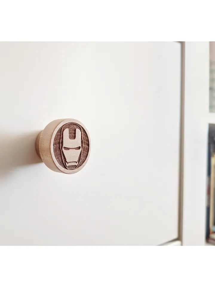 Wooden furniture knobs Marvel superhero Сhildren's room