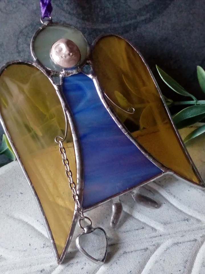 Christmas decorations, Angel suncatcher, New year tree toy, Hygge christmas, Handmade angels