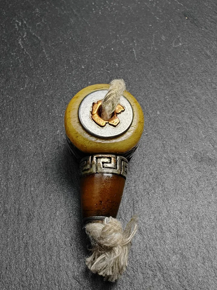 Gandhanra Tibetan Yak Bone Carved Guru Bead,T-drilled 3-Hole Connector Bead for Prayer Bead,Mala Accessories