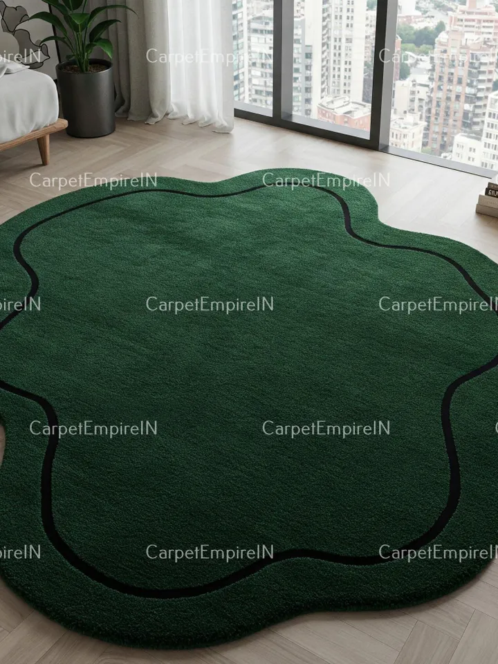 8x10 Irregular-Shaped Rug | Hand-Tufted 100% Wool Handmade Layered Rug, rugs for living room, Kids' Rug, Custom Rug, 4x6, 5x7, 9x12