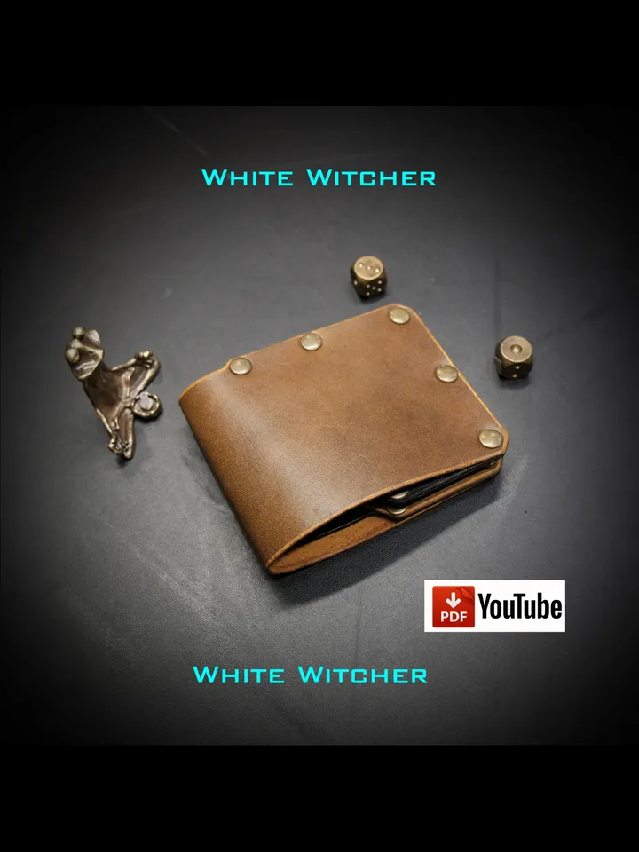 Riveted wallet - pdf leather pattern. BF27