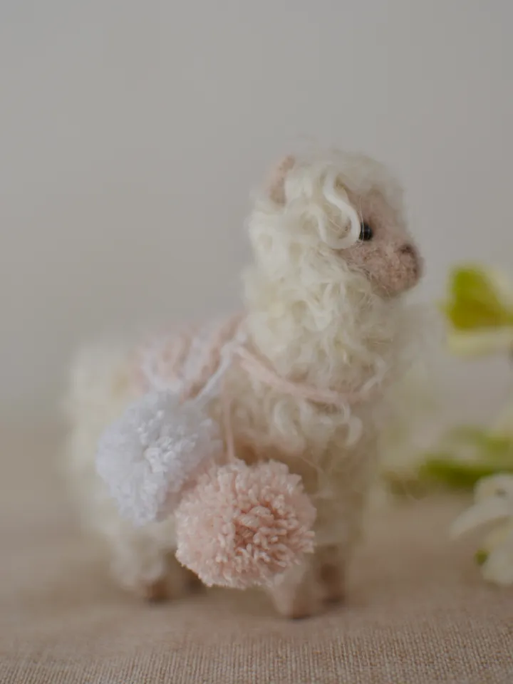 Handmade alpaca (llama) interior toy