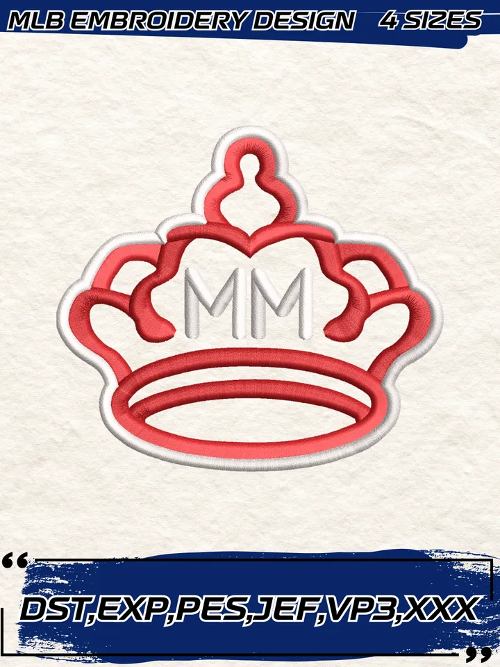 Miami Marlins Cap Logo Embroidery Design,MLB Embroidery Design,Machine Embroidery Design File,4 Sizes, Digital Download