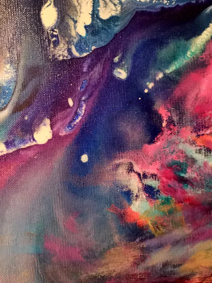 Sea Art Original Oil Painting Abstract Ocean Stingray Fish Underwater Artist Svinar Oksana