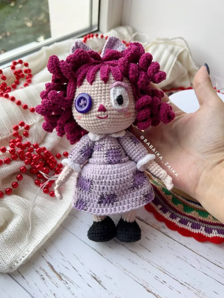 PDF Crochet Ragatha Pattern, Amazing Digital Circus Amigurumi Pattern, Crochet Monster, Halloween Doll Crochet Pattern, Amigurumi Doll