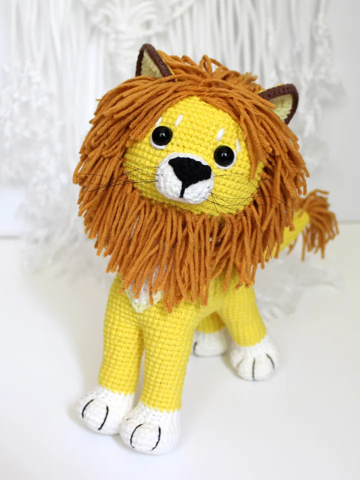 Lion crochet pattern PDF in English Amigurumi lion cub stuffed animal toy