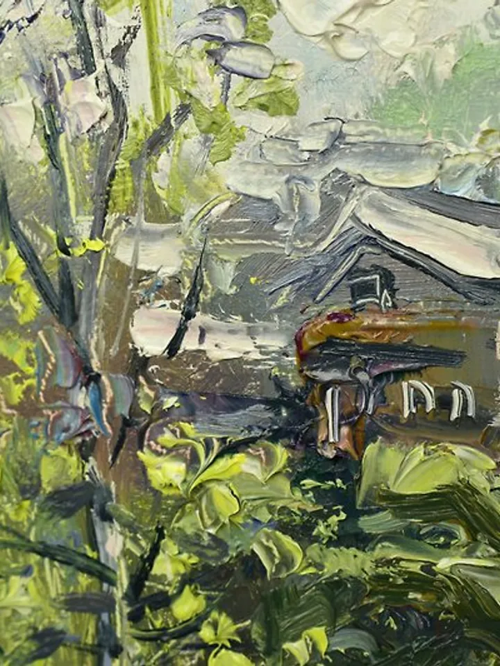 Birch Painting Spring Artwork Landscape Oil Impressionism Plein Air Nature Art