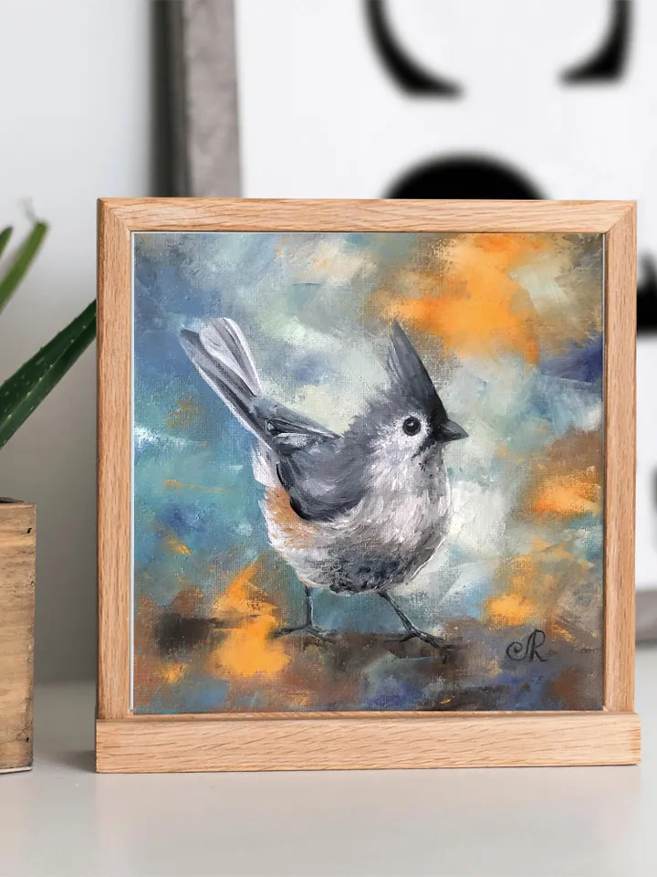 Bird Original Oil Painting Birds Wall Art Animal Painting