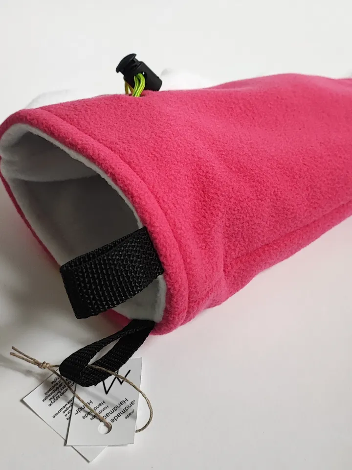 Chalk bag Dino Tail pink for rock climbing