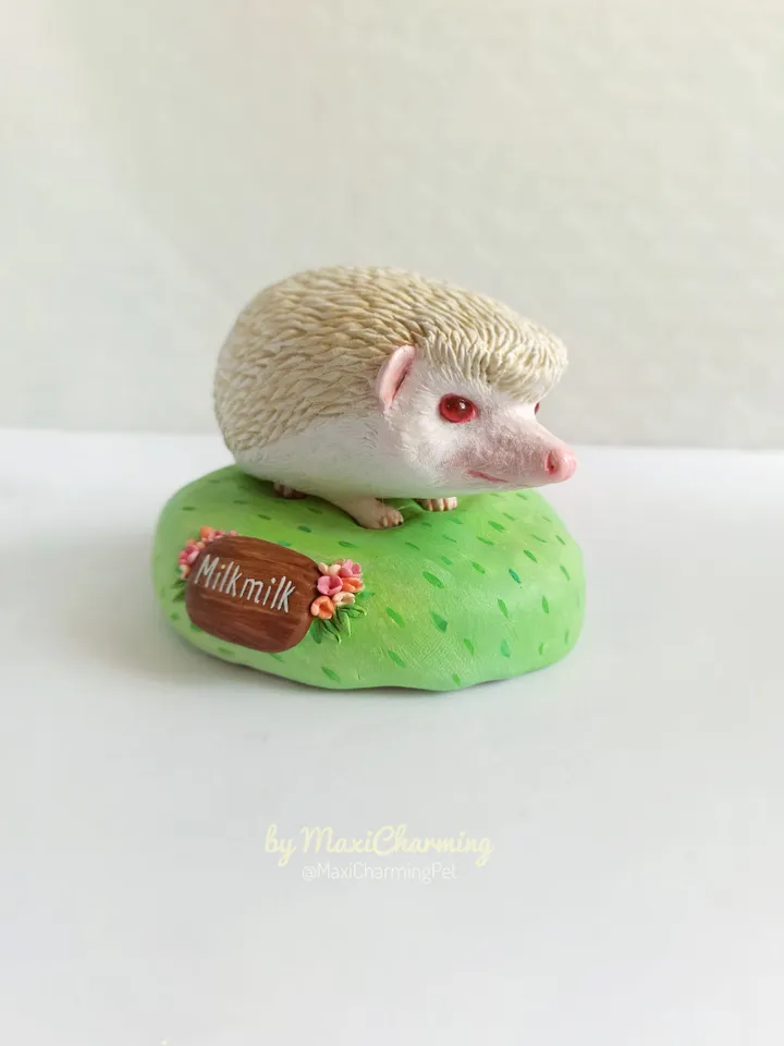 Custom hedgehog memorial figure