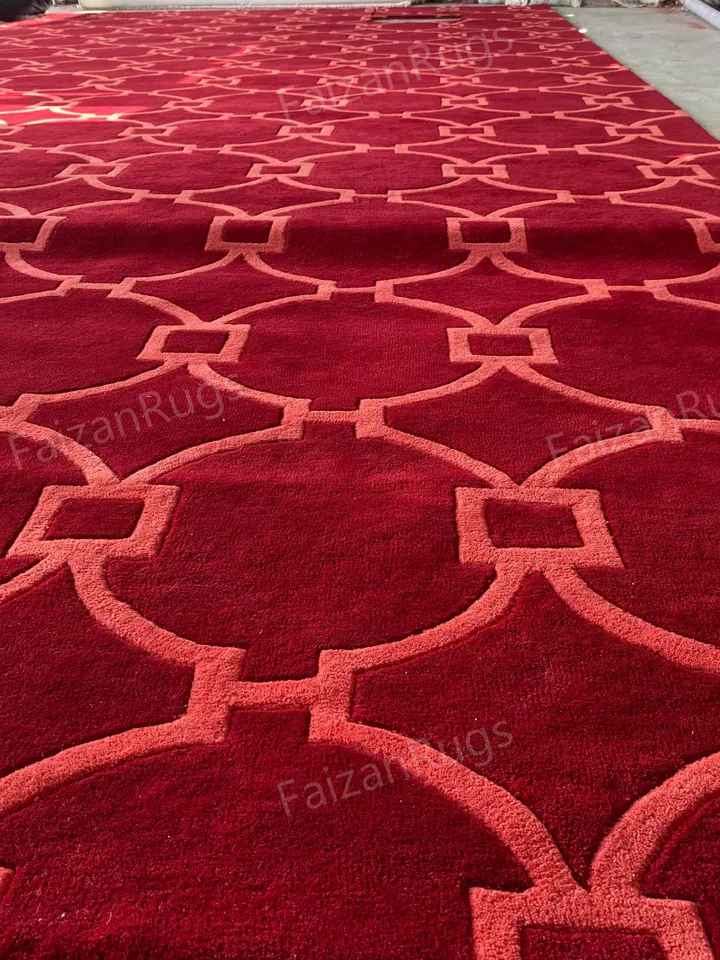 Buy 8x10 Area Red-Shaped Rug | Hand-Tufted 100% Wool Handmade Area Rug | Carpet for Home, Bedroom, Living Room, Kids Room, Custom Rug.