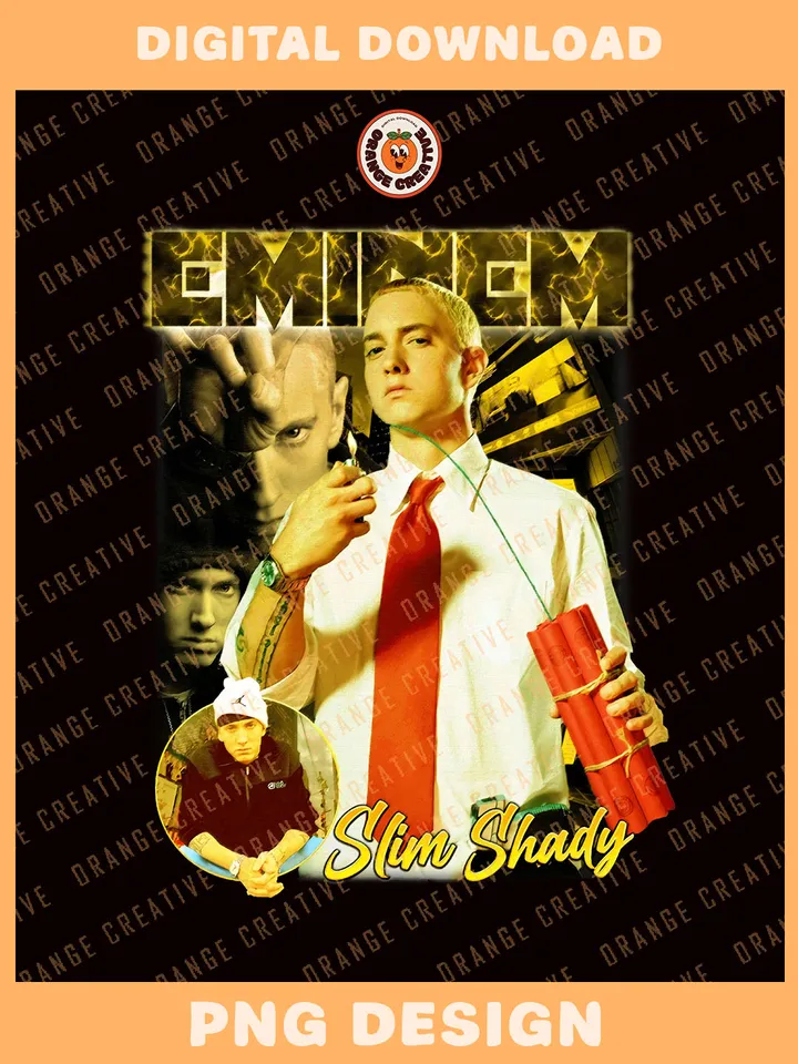 Vintage Emi.nem Rapper Bootleg T-shirt PNG, 90s Bootleg Template, Graphic Slim Shady PNG Files, Custom Bootleg Hip Hop Rap Tee, Digital Download