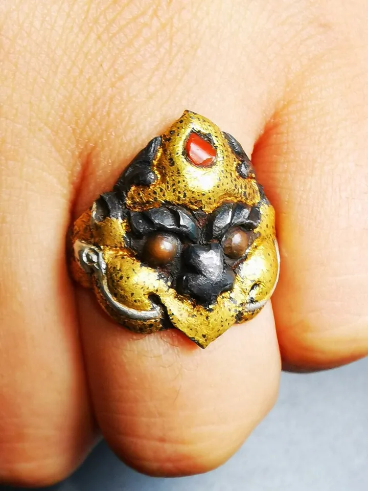 Gandhanra Unique Handcrafted Men's Ring, Tibetan Buddhist Garuda Ring,Made of Pure Gold Filled and Silver Filled,Protection Jewelry