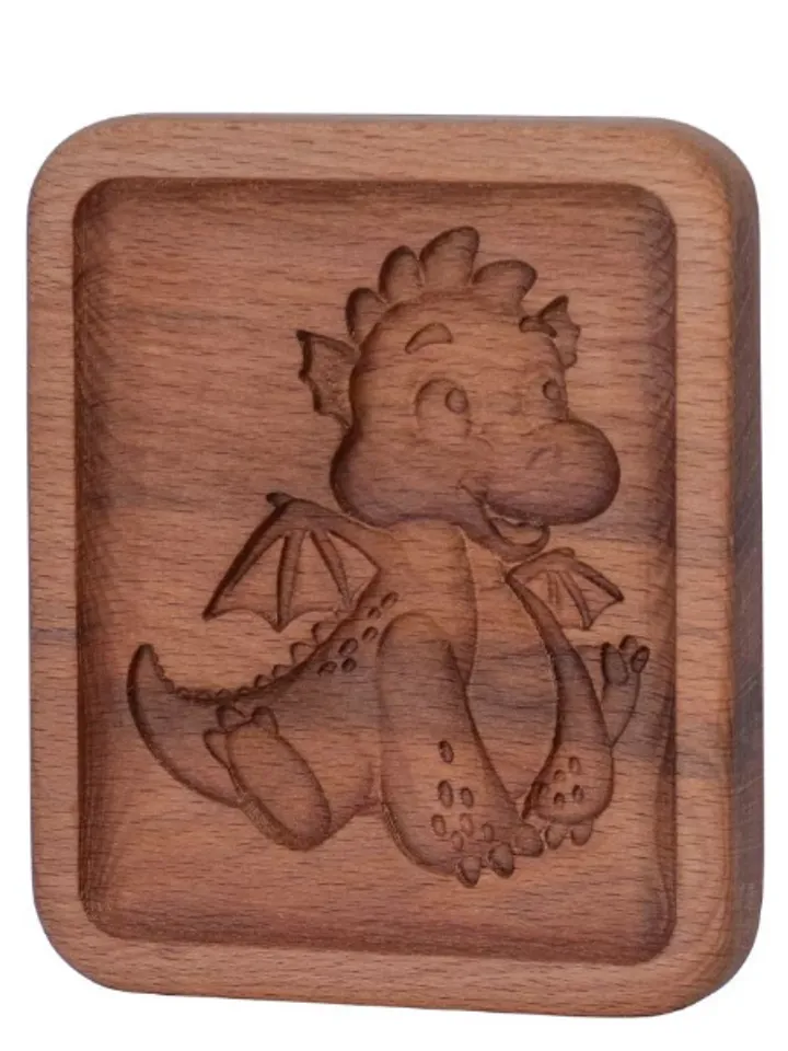 Dragon Embossed cookie mold, cookie cutter, wooden mold, Wooden stamp stamp for gingerbread cookies springerle stamp