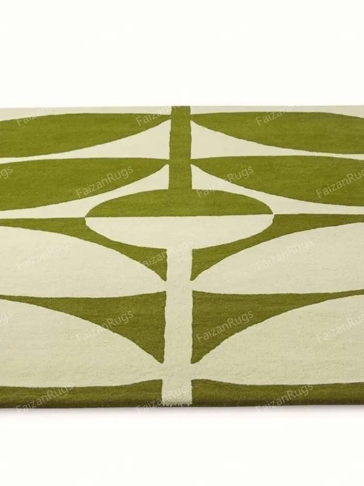 Green leaf Hand tufted rugs 100% wool for living room, bed room, kids room in any size 8x10,6x9,5x8,4x6,Fast up guys!!!!!