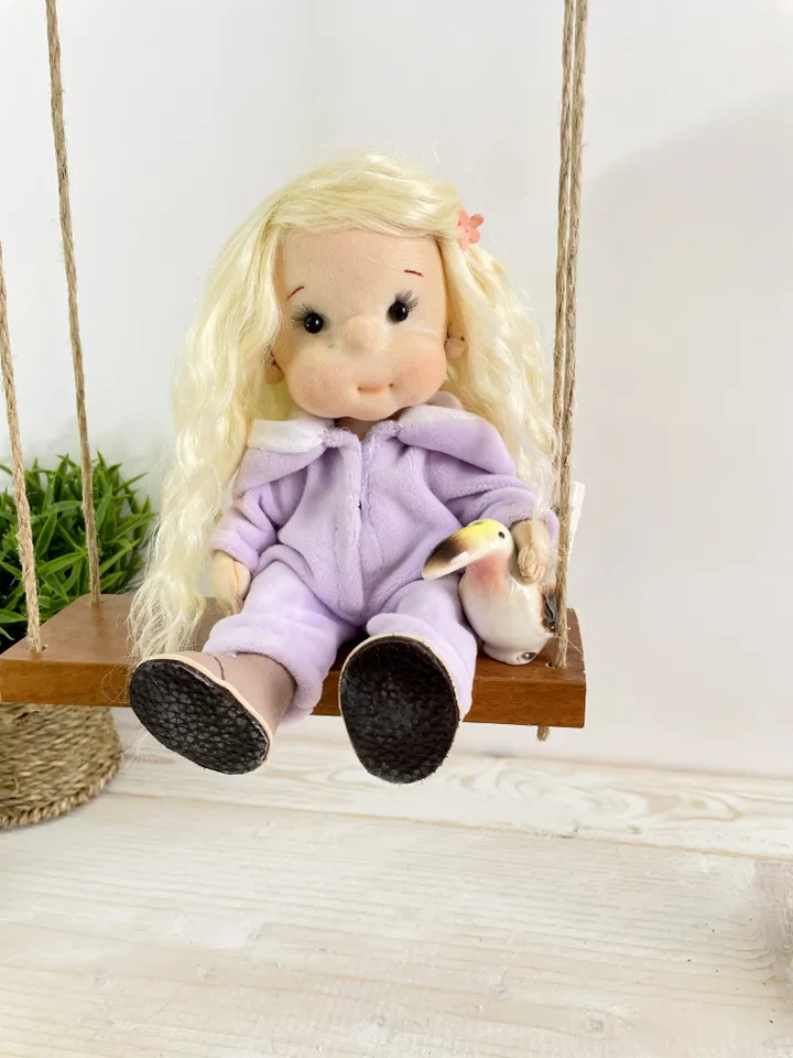 Handmade Textile Doll Art Doll Waldorf Doll Inspiration Birthday Gift for Girl