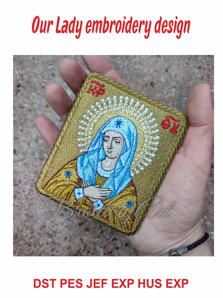 Our Lady embroidery design