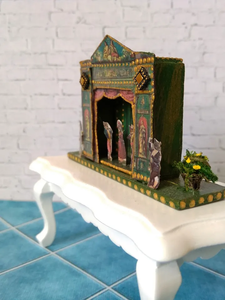 Puppet show. Dollhouse miniature.1:12 scale.