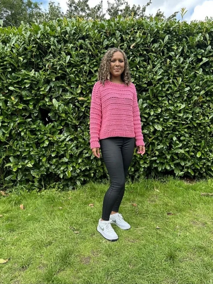 Crochet sweater pattern pdf, easy women sweater crochet, sweater  for beginners. size S/M ( L/XL, 2XL/3XL )