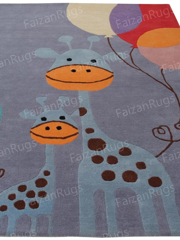 Giraffe Hand Tufted Rug 100% Wool For Living Room, Bed Room, Kids Room In Any Size 10x14,10x12,9x12,8x10,6x9,5x8,4x6