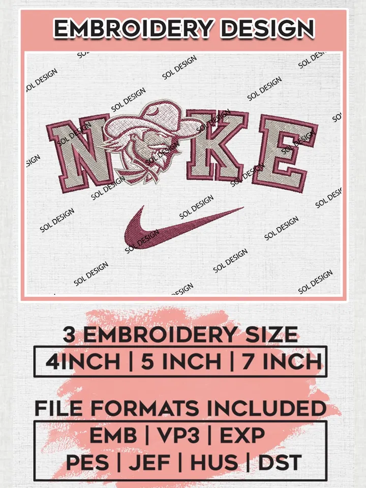 Nike Eastern Kentucky Colonels Machine Embroidery Design, NCAA Eastern Kentucky Colonels Embroidery Design files, NCAA Logo Embroidery Designs, NCAA Machine Embroidery Designs, Digital Download