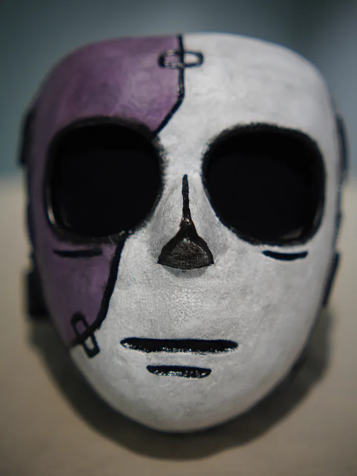 Sally Face cosplay Pink-White mask Game mask Halloween mask High Quality Resin mask