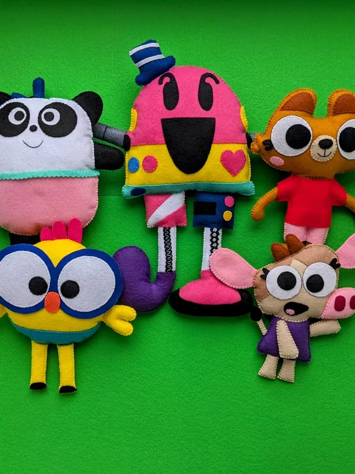 Lingokids Songs for Kids. Handmade felt Cowy cow toy