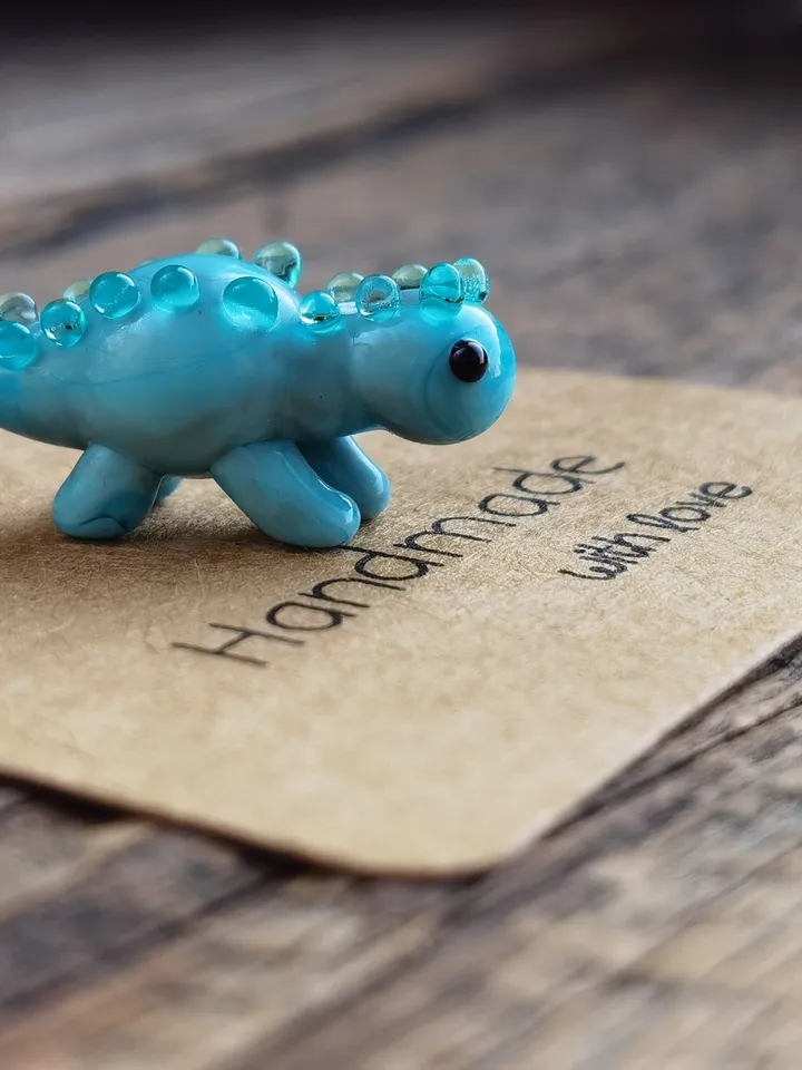DINOSAUR ORNAMENTS Dinosaur figurine Glass dinosaur decor Miniature Dinosaur gift Dino figurine Glass figurines Tiny glass animals Terrarium