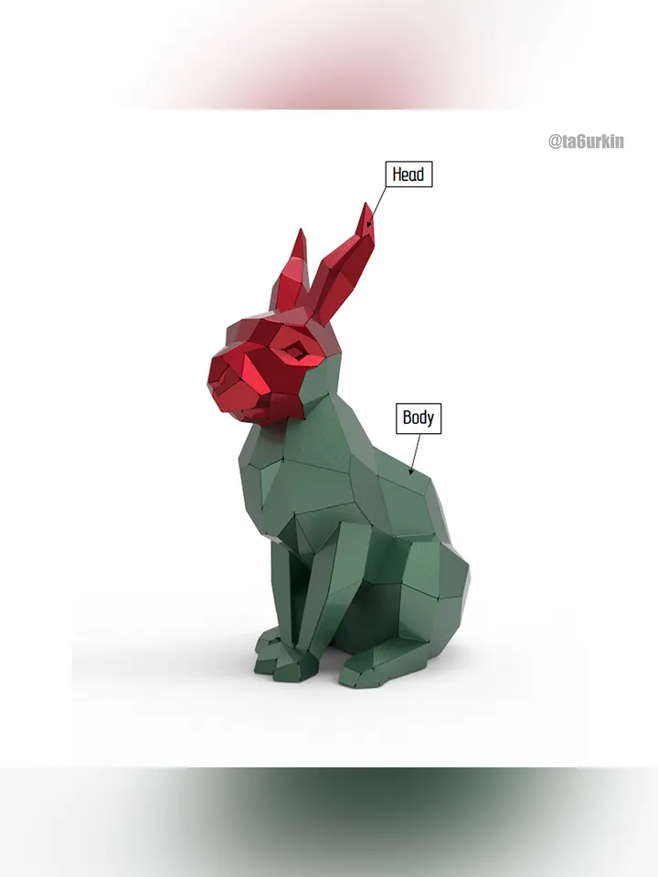 Welding Project Plans Drawings Sitting Rabbit (DXF, PDF)