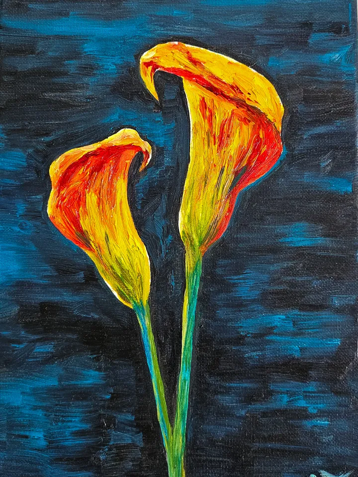 Calla lilies | oil painting | Canvas