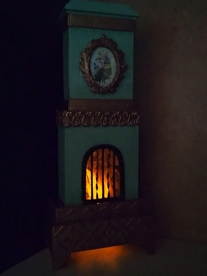1:12 scale.Fireplace for dollhouse handmade.