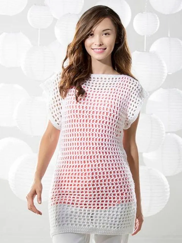 Crochet pattern mesh sweater, Crop Sweater, Mesh Pattern, Crochet Pattern Crop Top , Crochet Mesh Tunic PDF