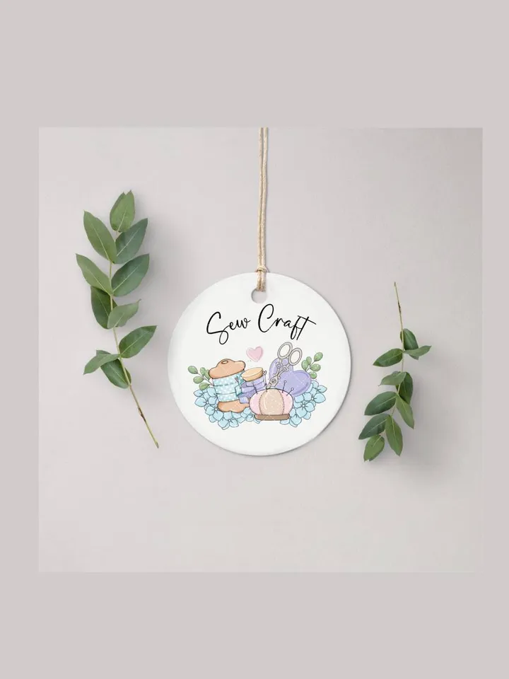 Cute sewing premade logo design, Small Business Logo, Cartoon Logo, Crafter Logo, Handmade Sew Logo Design