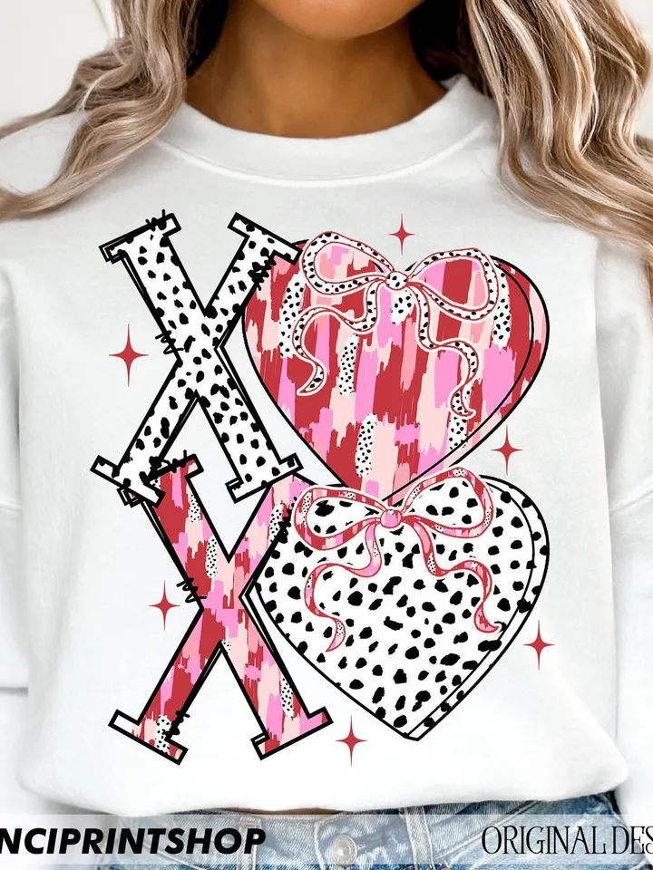 XOXO Valentine Day Heart Brushstroke png, Valentines png, Xoxo png, Valentines Coquette Bow png, Valentines Day png, Valentines Heart png