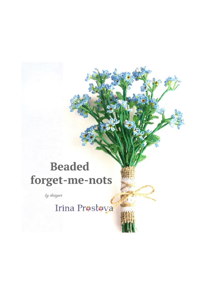 Beaded tulip, forget-me-not, rose, lilies of the valley | Beaded Flowers pattern | Seed bead patterns| 3d beaded flower