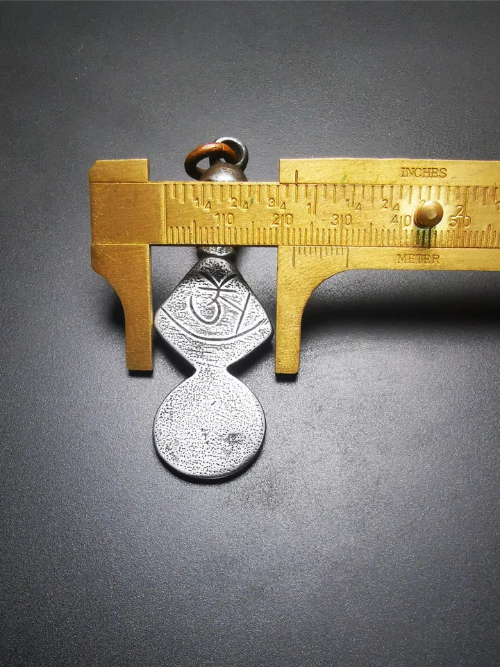 Gandhanra Vintage Skull Sītavana Phurba Amulet,Kila,Kilaka Pendant, Handmade Cold Iron Amulet