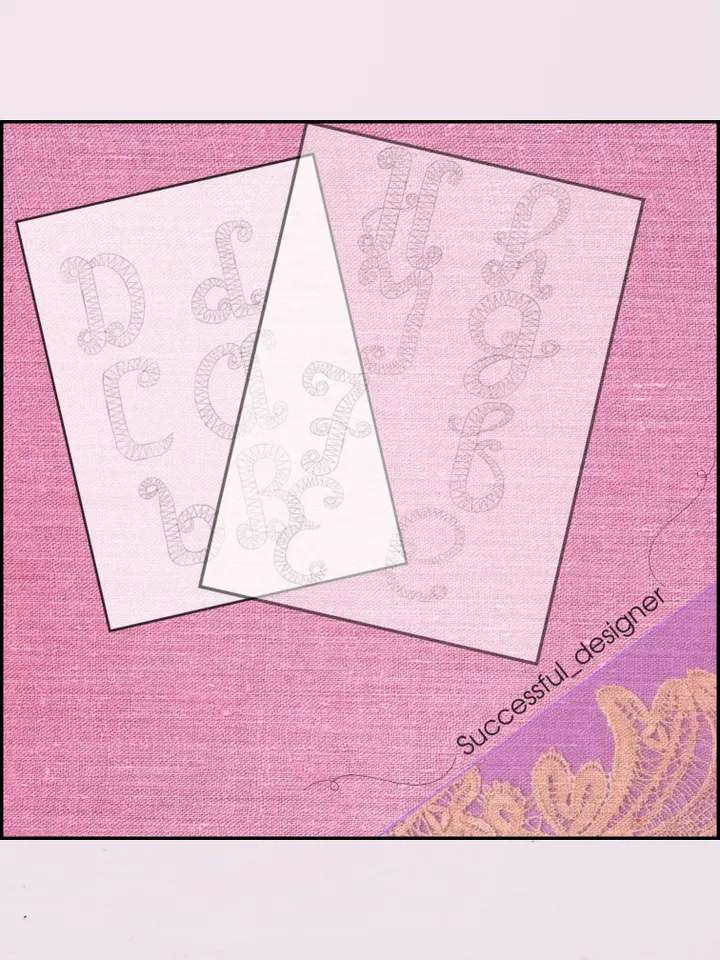 Alphabet Lace Bobbins Pattern for Beginners Letters from A to H.