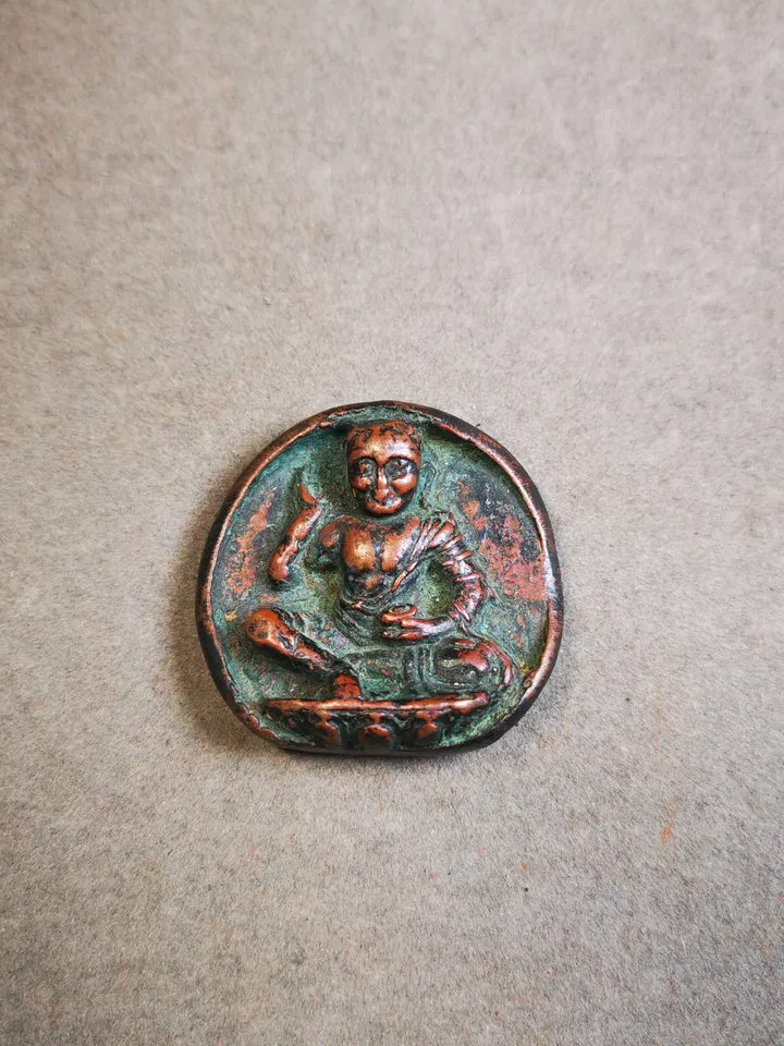 Gandhanra Acient Small Jetsun Milarepa Statue From Kathok Monastery,80 years old
