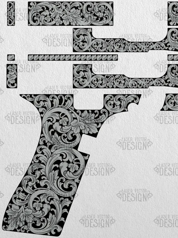 VECTOR DESIGN Glock 19 gen 5 Scrollwork no skulls