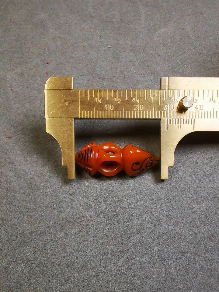 Gandhanra Handmade Tibetan Pendant Bead,Bone Carved Spacer Bead for Mala,Phurba Amulet,Prayer Beads Accessories