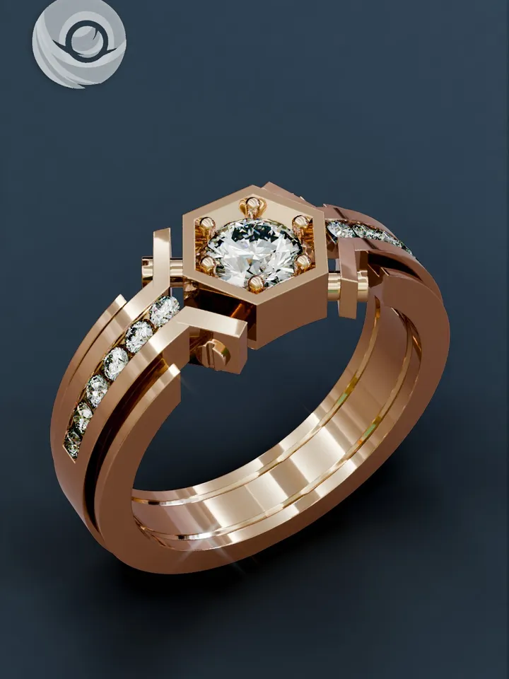 3D model Biker ring STL file motorist men's impressive ring - STL files