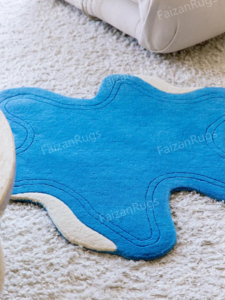Buy Ocean Hand Tufted Rug 100% Wool For Living Room, Bed Room, Kids Room , drawing room, hall In Any Size 10x14,10x12,9x12,8x10,6x9,5x8,4x6
