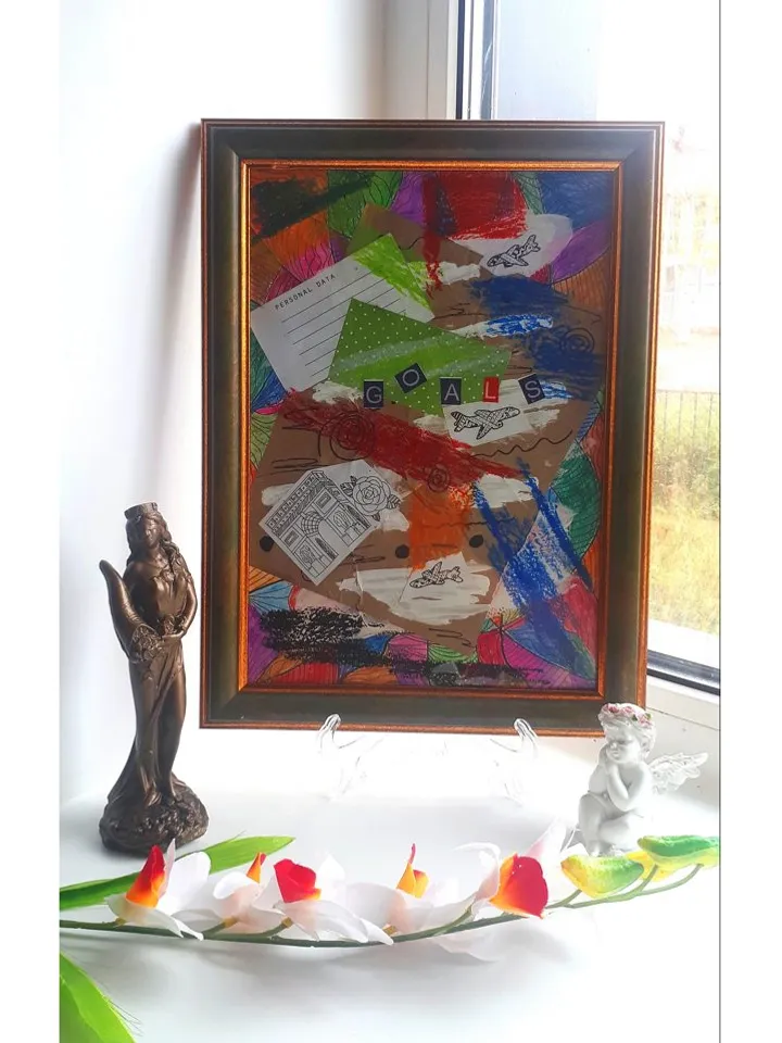 Conceptual Art, Collage with Undefinied Goals, Mixed Media Contemporary Art
