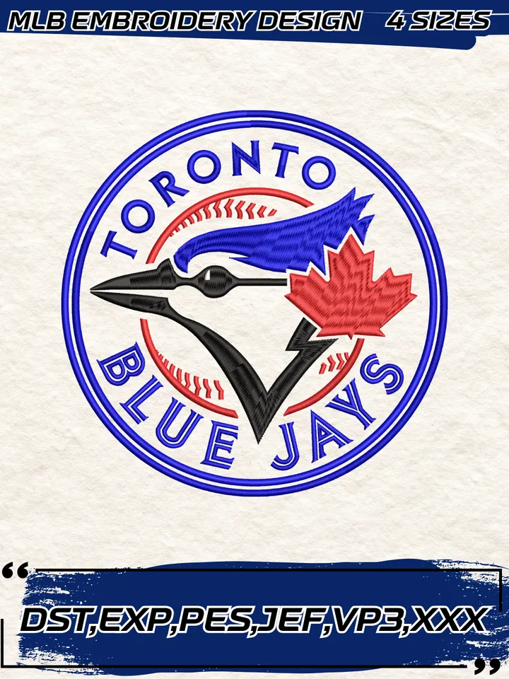 Toronto Blue Jays Alternate Logos Embroidery Design,MLB Embroidery Design,Machine Embroidery Design File,4 Sizes, Digital Download
