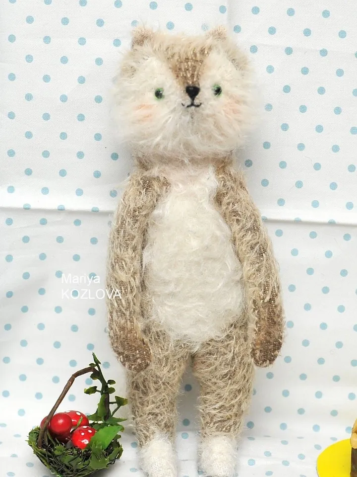PDF Download Epattern for 8" Artist teddy toy DIY Wolfy Wolf/ sewing instructions/ accessory,clothes,basket instruction