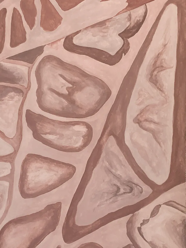 The interior design painting "Gray and brown shades"