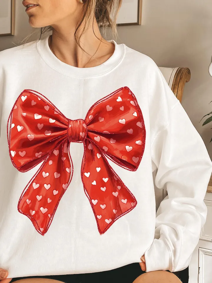 Valentine day Heart Coquette bow Png, Retro Valentine Shirt Design, Valentine Png, Valentine Love Png, Heart Valentine bow png