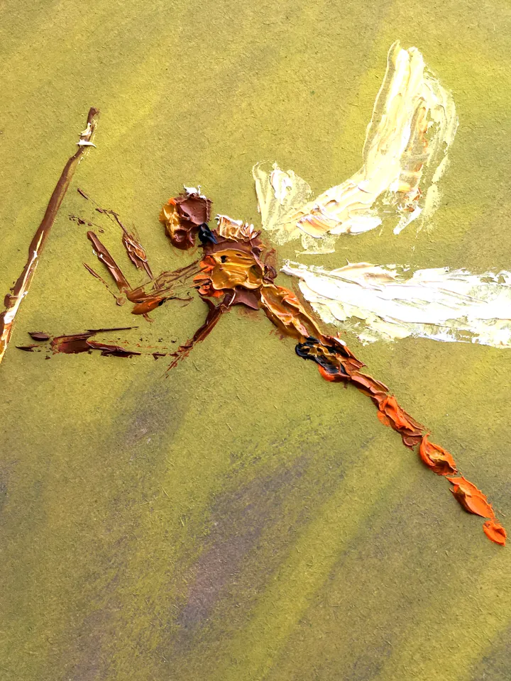 Dragonfly Painting Original Art by SerjBond