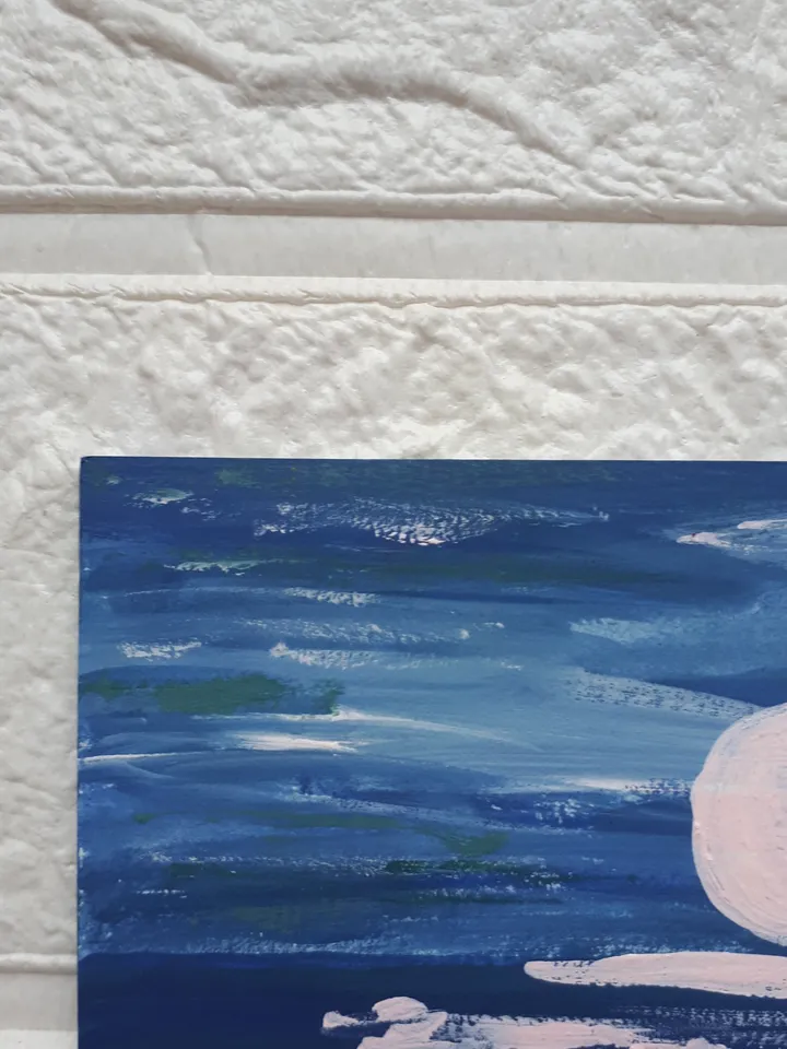 Sunset Miniature #6, Seascape Painting